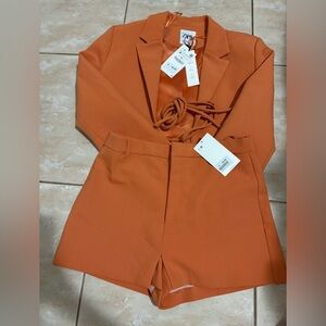 Zara Blazer and Shorts Set